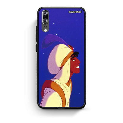 Huawei P20 Alladin And Jasmine Love 1 θήκη από τη Smartfits με σχέδιο στο πίσω μέρος και μαύρο περίβλημα | Smartphone case with colorful back and black bezels by Smartfits