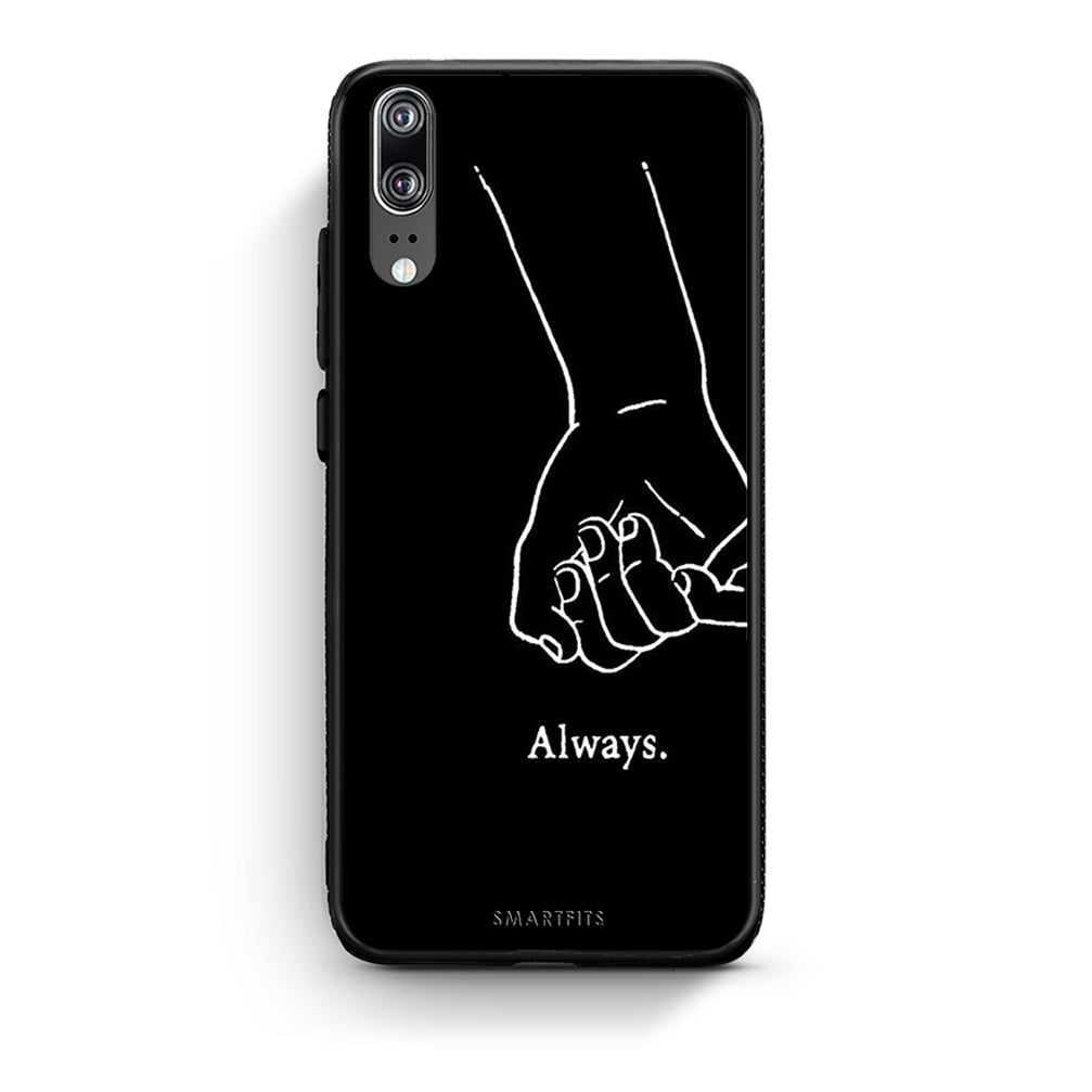Huawei P20 Always & Forever 1 Θήκη Αγίου Βαλεντίνου από τη Smartfits με σχέδιο στο πίσω μέρος και μαύρο περίβλημα | Smartphone case with colorful back and black bezels by Smartfits