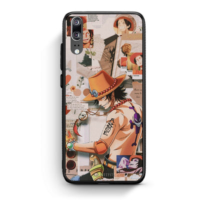 Huawei P20 Anime Collage θήκη από τη Smartfits με σχέδιο στο πίσω μέρος και μαύρο περίβλημα | Smartphone case with colorful back and black bezels by Smartfits