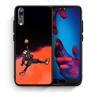 Thumbnail for Θήκη Huawei P20 Basketball Hero από τη Smartfits με σχέδιο στο πίσω μέρος και μαύρο περίβλημα | Huawei P20 Basketball Hero case with colorful back and black bezels