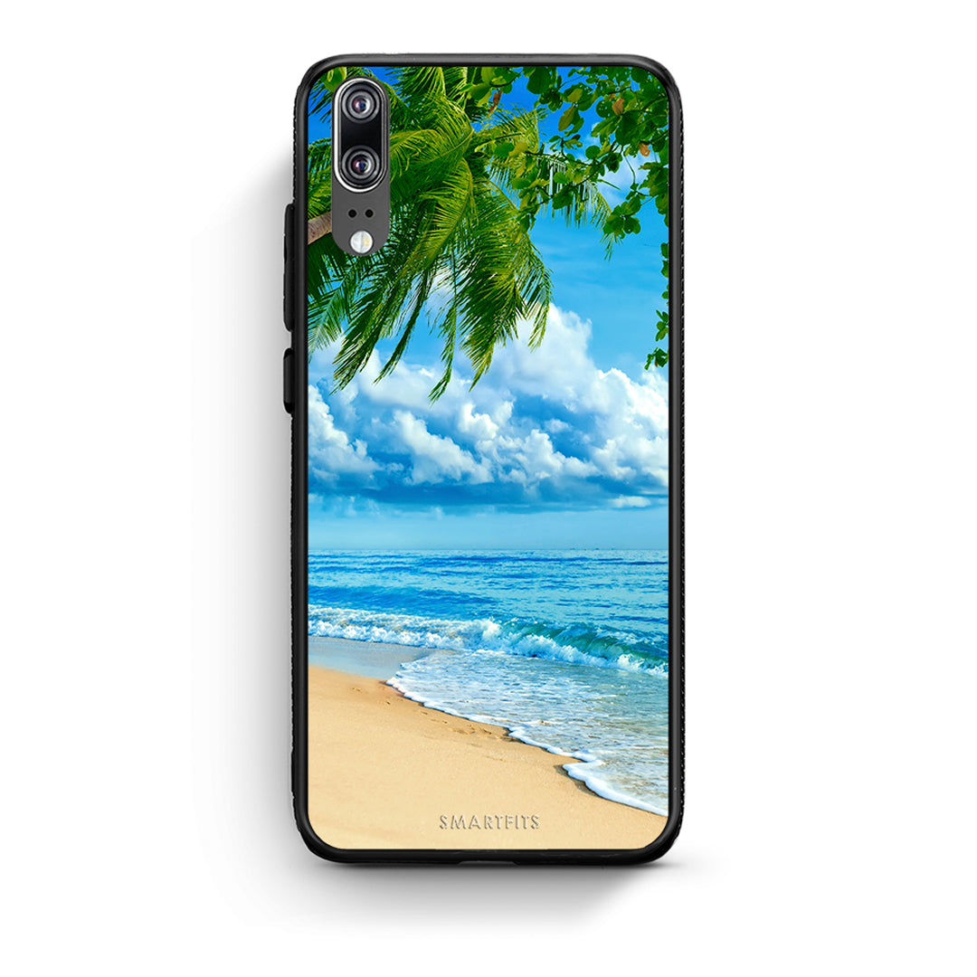 Huawei P20 Beautiful Beach θήκη από τη Smartfits με σχέδιο στο πίσω μέρος και μαύρο περίβλημα | Smartphone case with colorful back and black bezels by Smartfits