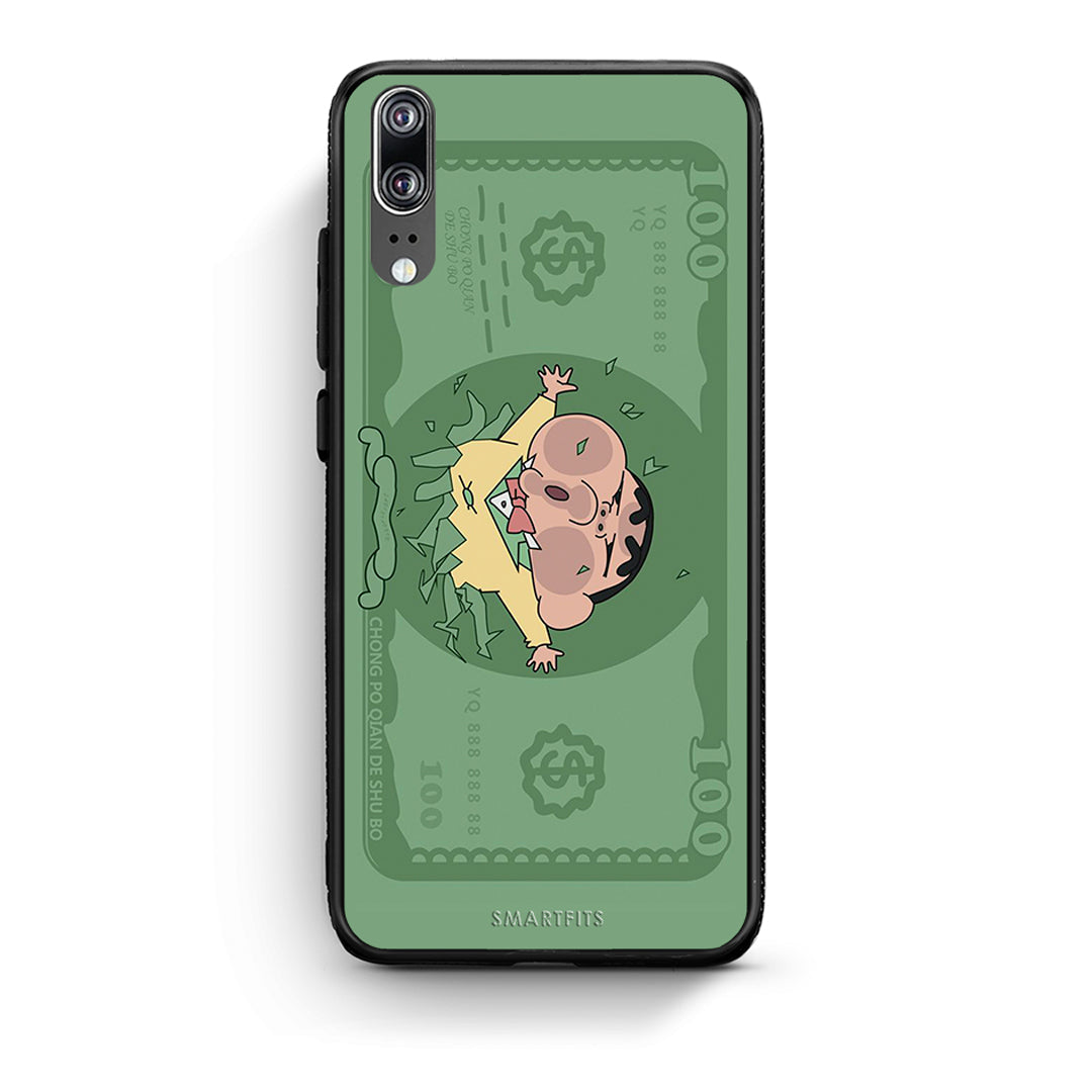 Huawei P20 Big Money Θήκη Αγίου Βαλεντίνου από τη Smartfits με σχέδιο στο πίσω μέρος και μαύρο περίβλημα | Smartphone case with colorful back and black bezels by Smartfits