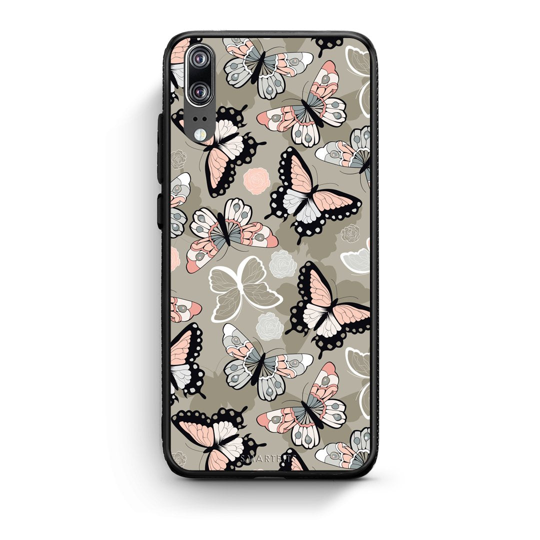 135 - Huawei P20  Butterflies Boho case, cover, bumper