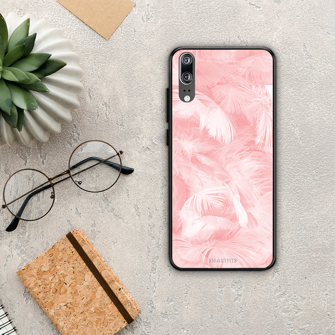 Boho Pink Feather - Huawei P20 θήκη