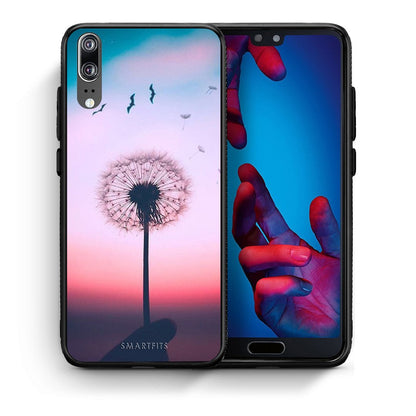 Θήκη Huawei P20 Wish Boho από τη Smartfits με σχέδιο στο πίσω μέρος και μαύρο περίβλημα | Huawei P20 Wish Boho case with colorful back and black bezels