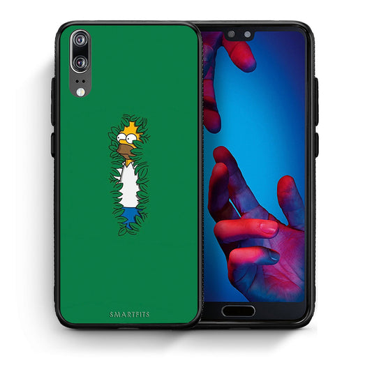 Θήκη Αγίου Βαλεντίνου Huawei P20 Bush Man από τη Smartfits με σχέδιο στο πίσω μέρος και μαύρο περίβλημα | Huawei P20 Bush Man case with colorful back and black bezels