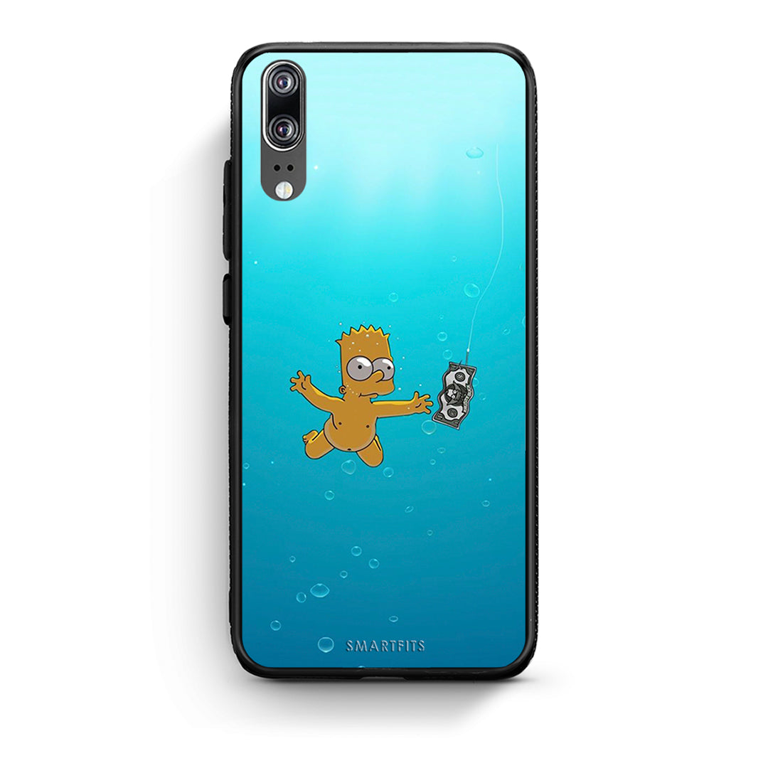 Huawei P20 Chasing Money θήκη από τη Smartfits με σχέδιο στο πίσω μέρος και μαύρο περίβλημα | Smartphone case with colorful back and black bezels by Smartfits