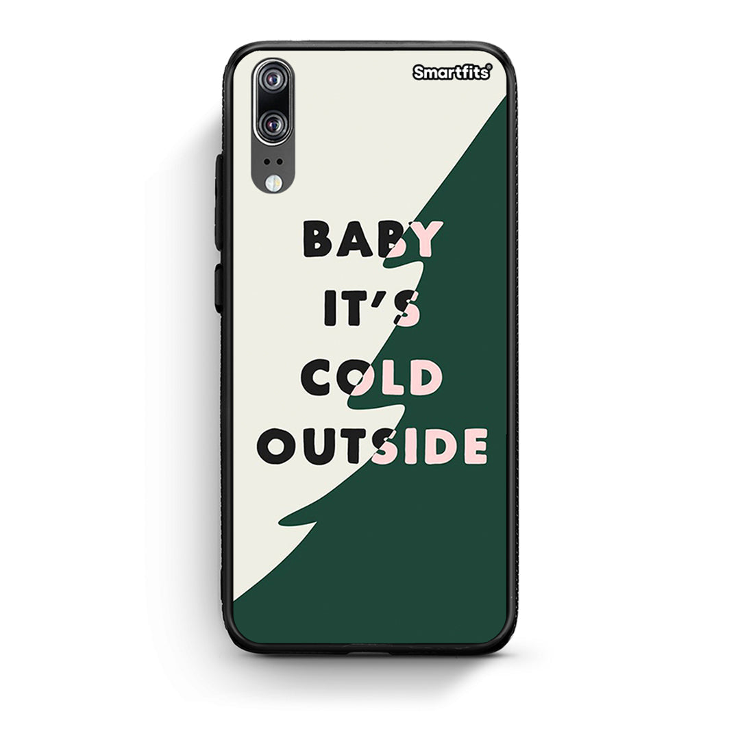 Huawei P20 Cold Outside θήκη από τη Smartfits με σχέδιο στο πίσω μέρος και μαύρο περίβλημα | Smartphone case with colorful back and black bezels by Smartfits