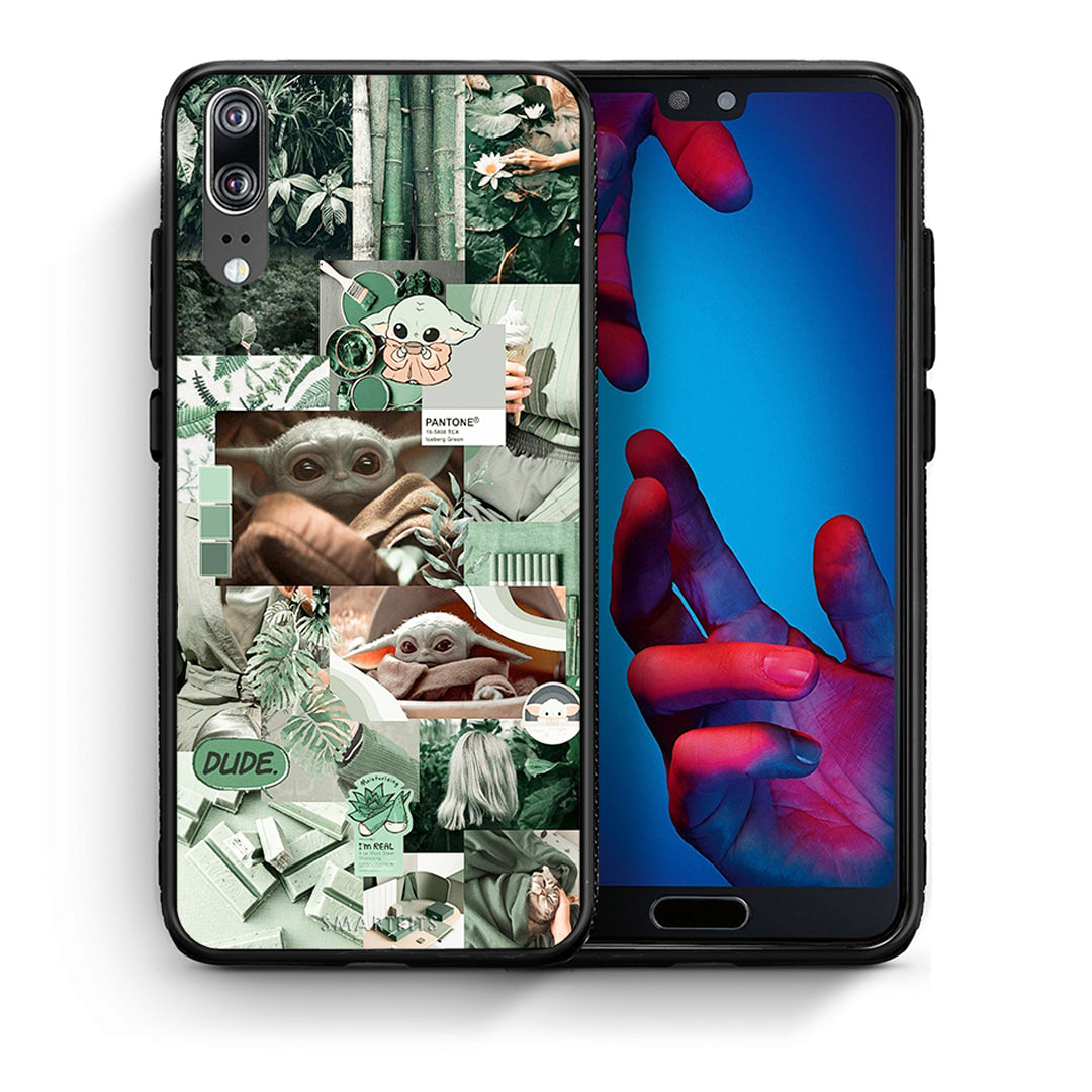 Θήκη Αγίου Βαλεντίνου Huawei P20 Collage Dude από τη Smartfits με σχέδιο στο πίσω μέρος και μαύρο περίβλημα | Huawei P20 Collage Dude case with colorful back and black bezels