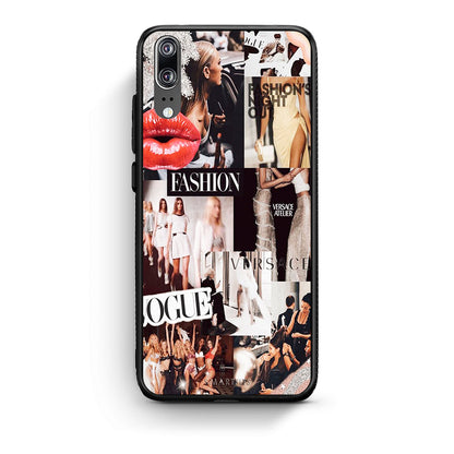 Huawei P20 Collage Fashion Θήκη Αγίου Βαλεντίνου από τη Smartfits με σχέδιο στο πίσω μέρος και μαύρο περίβλημα | Smartphone case with colorful back and black bezels by Smartfits