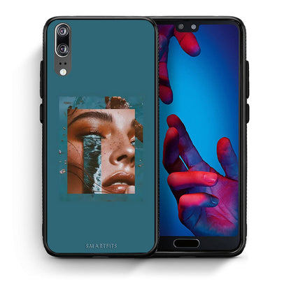 Θήκη Huawei P20 Cry An Ocean από τη Smartfits με σχέδιο στο πίσω μέρος και μαύρο περίβλημα | Huawei P20 Cry An Ocean case with colorful back and black bezels