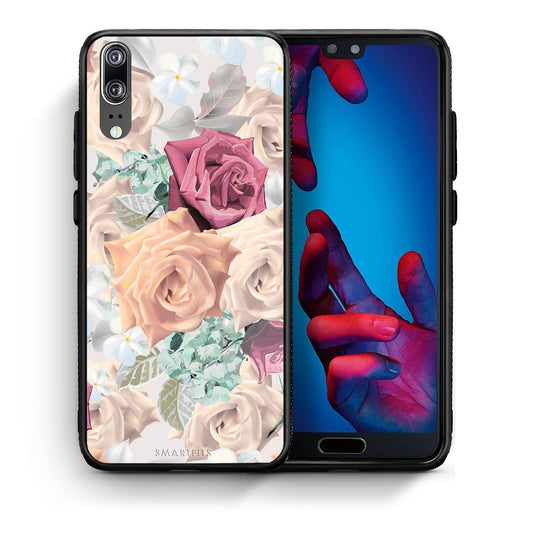 Θήκη Huawei P20 Bouquet Floral από τη Smartfits με σχέδιο στο πίσω μέρος και μαύρο περίβλημα | Huawei P20 Bouquet Floral case with colorful back and black bezels