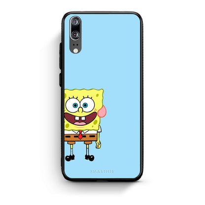 Huawei P20 Friends Bob θήκη από τη Smartfits με σχέδιο στο πίσω μέρος και μαύρο περίβλημα | Smartphone case with colorful back and black bezels by Smartfits