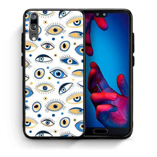 Θήκη Huawei P20 Ftou Ftou από τη Smartfits με σχέδιο στο πίσω μέρος και μαύρο περίβλημα | Huawei P20 Ftou Ftou case with colorful back and black bezels