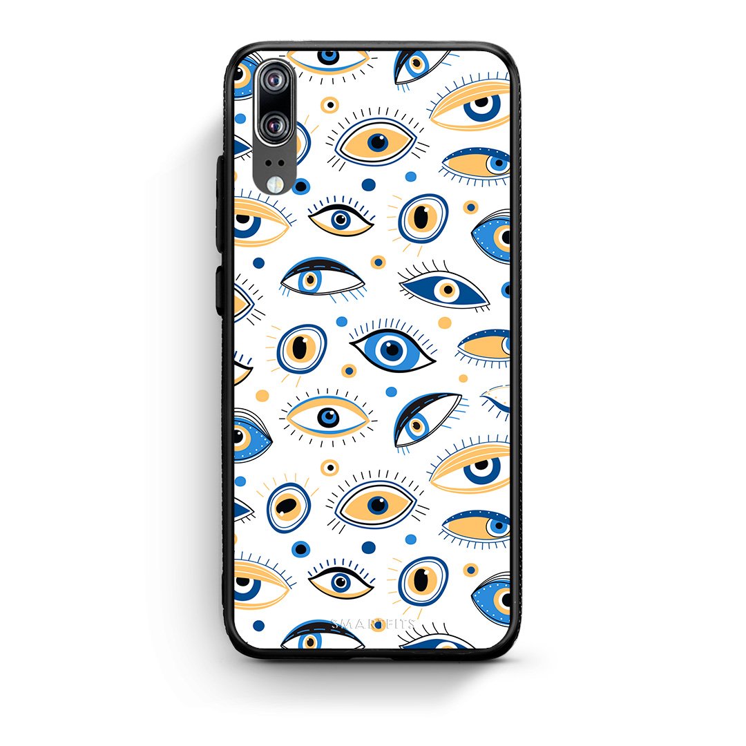 Huawei P20 Ftou Ftou θήκη από τη Smartfits με σχέδιο στο πίσω μέρος και μαύρο περίβλημα | Smartphone case with colorful back and black bezels by Smartfits
