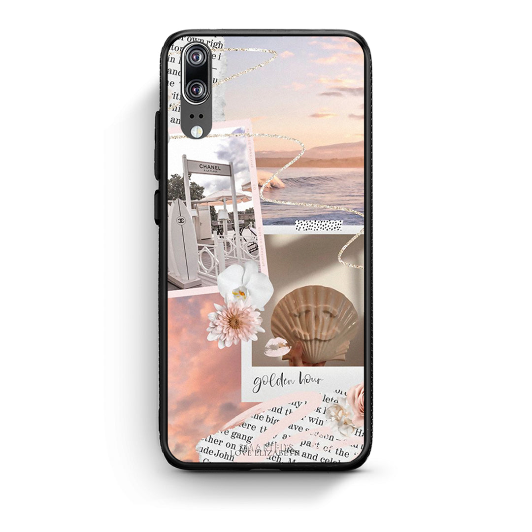 Huawei P20 Golden Hour Θήκη Αγίου Βαλεντίνου από τη Smartfits με σχέδιο στο πίσω μέρος και μαύρο περίβλημα | Smartphone case with colorful back and black bezels by Smartfits