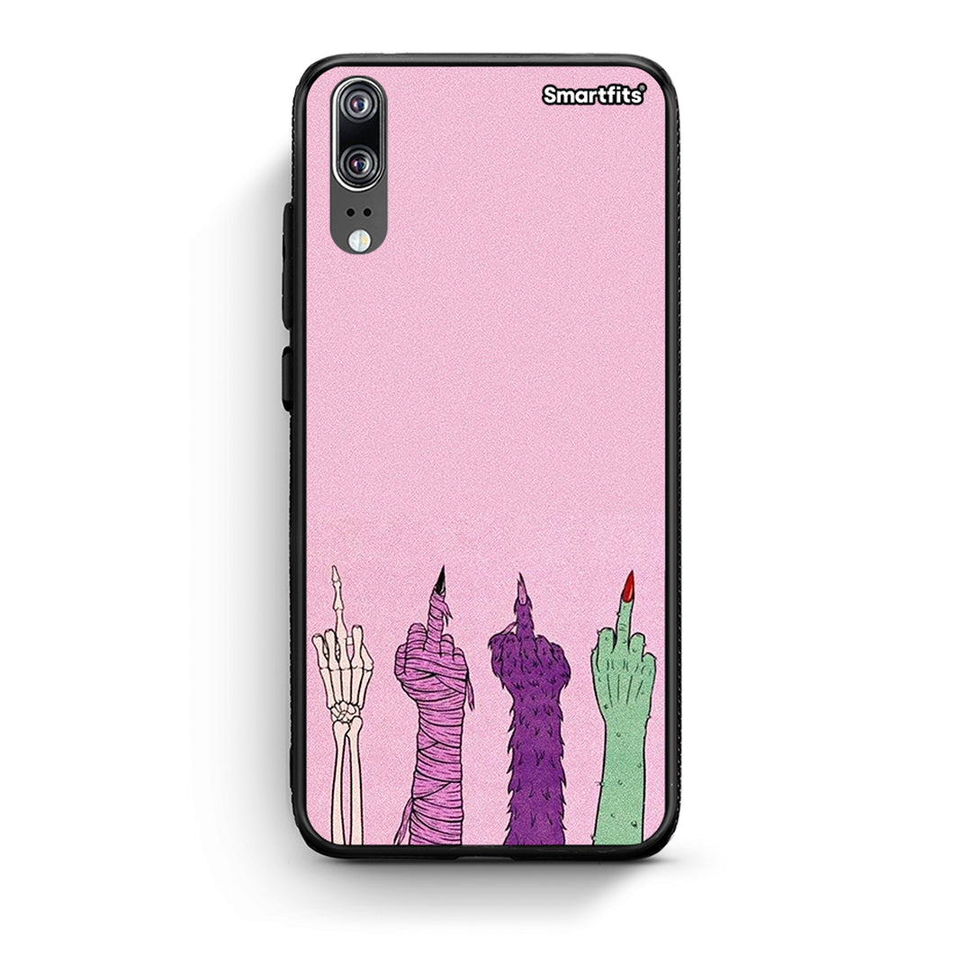 Huawei P20 Halloween Be A Lady Θήκη από τη Smartfits με σχέδιο στο πίσω μέρος και μαύρο περίβλημα | Smartphone case with colorful back and black bezels by Smartfits