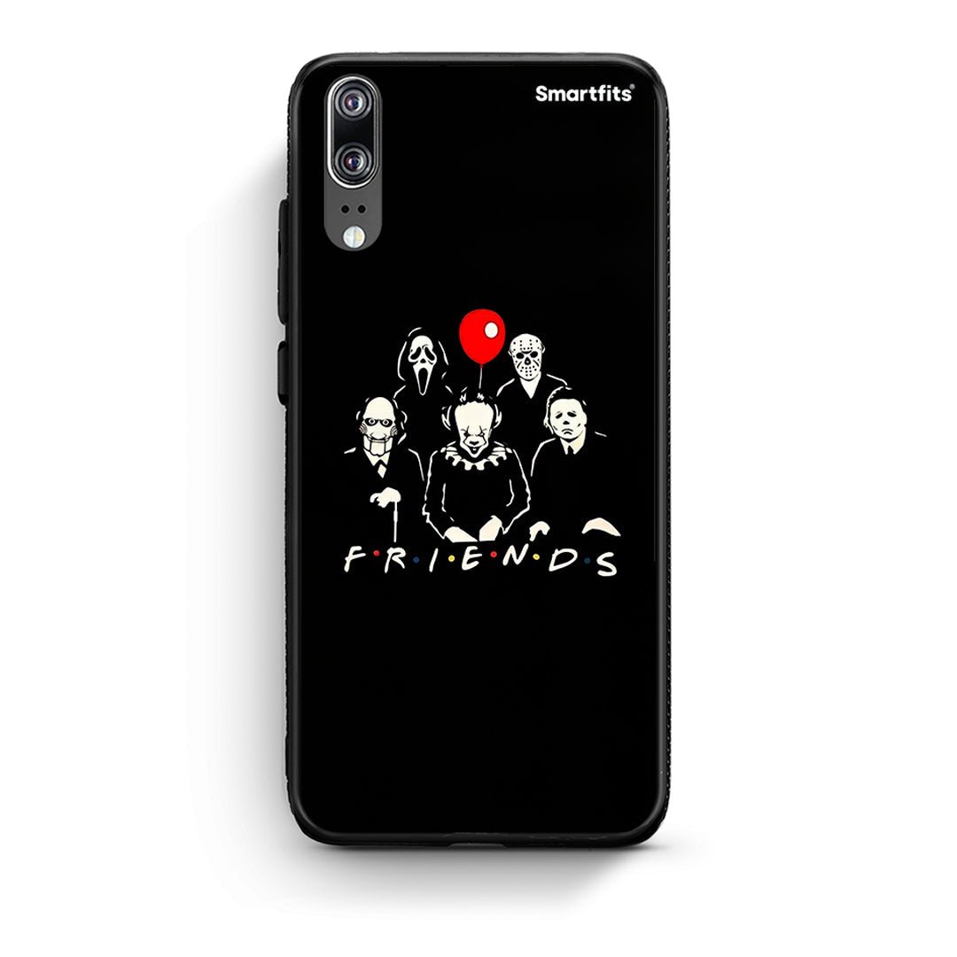 Huawei P20 Halloween Friends Θήκη από τη Smartfits με σχέδιο στο πίσω μέρος και μαύρο περίβλημα | Smartphone case with colorful back and black bezels by Smartfits