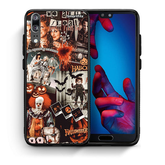Θήκη Huawei P20 Halloween Spooky Season από τη Smartfits με σχέδιο στο πίσω μέρος και μαύρο περίβλημα | Huawei P20 Halloween Spooky Season case with colorful back and black bezels