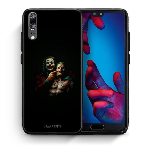 Θήκη Huawei P20 Clown Hero από τη Smartfits με σχέδιο στο πίσω μέρος και μαύρο περίβλημα | Huawei P20 Clown Hero case with colorful back and black bezels