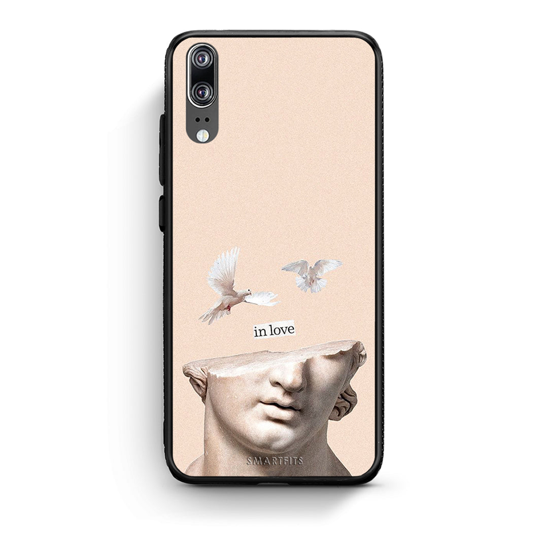 Huawei P20 In Love θήκη από τη Smartfits με σχέδιο στο πίσω μέρος και μαύρο περίβλημα | Smartphone case with colorful back and black bezels by Smartfits