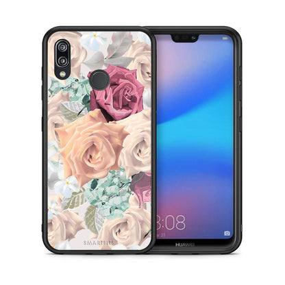 Θήκη Huawei P20 Lite Bouquet Floral από τη Smartfits με σχέδιο στο πίσω μέρος και μαύρο περίβλημα | Huawei P20 Lite Bouquet Floral case with colorful back and black bezels