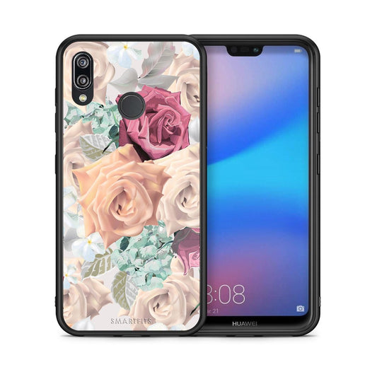 Θήκη Huawei P20 Lite Bouquet Floral από τη Smartfits με σχέδιο στο πίσω μέρος και μαύρο περίβλημα | Huawei P20 Lite Bouquet Floral case with colorful back and black bezels