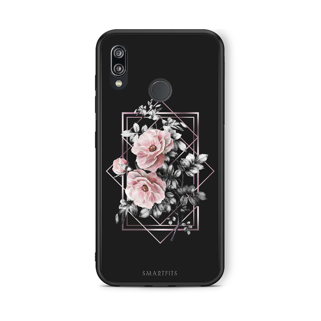 4 - Huawei P20 Lite Frame Flower case, cover, bumper