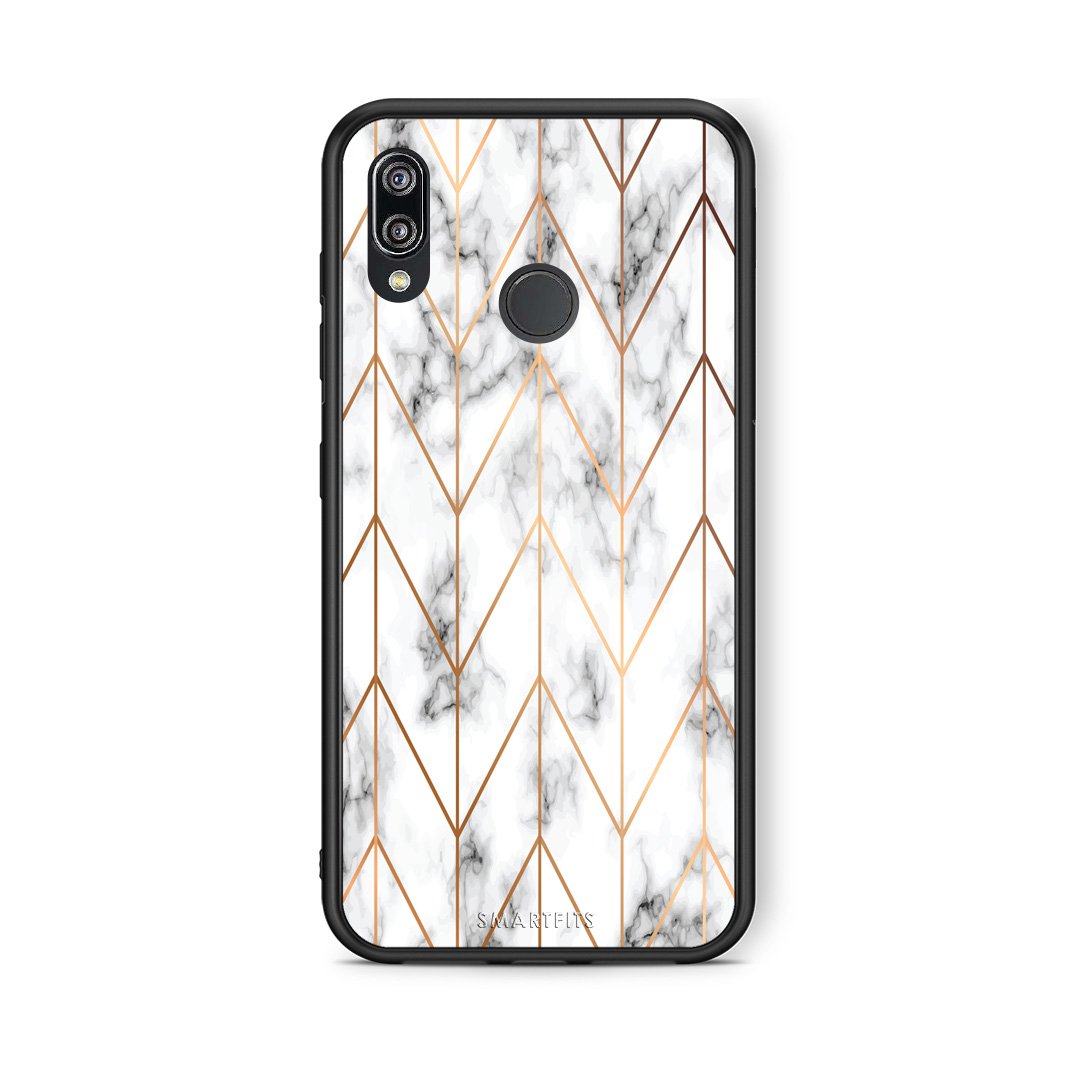 44 - Huawei P20 Lite Gold Geometric Marble case, cover, bumper