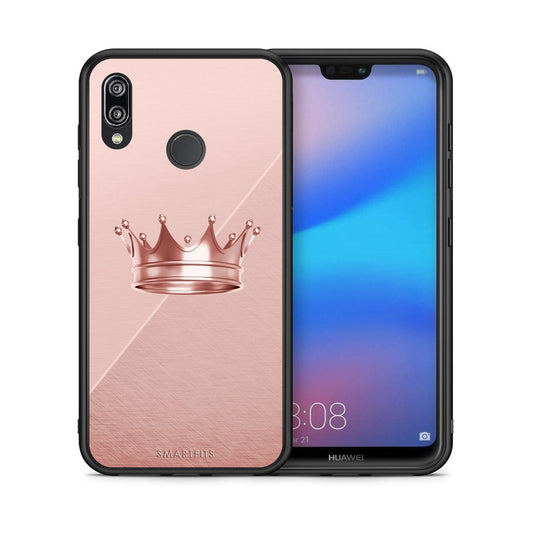 Θήκη Huawei P20 Lite Crown Minimal από τη Smartfits με σχέδιο στο πίσω μέρος και μαύρο περίβλημα | Huawei P20 Lite Crown Minimal case with colorful back and black bezels