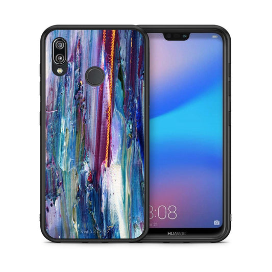 Θήκη Huawei P20 Lite Winter Paint από τη Smartfits με σχέδιο στο πίσω μέρος και μαύρο περίβλημα | Huawei P20 Lite Winter Paint case with colorful back and black bezels