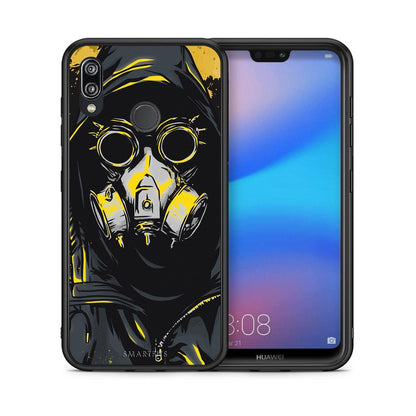 Θήκη Huawei P20 Lite Mask PopArt από τη Smartfits με σχέδιο στο πίσω μέρος και μαύρο περίβλημα | Huawei P20 Lite Mask PopArt case with colorful back and black bezels