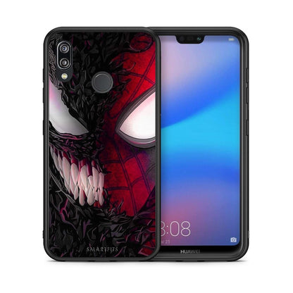 Θήκη Huawei P20 Lite SpiderVenom PopArt από τη Smartfits με σχέδιο στο πίσω μέρος και μαύρο περίβλημα | Huawei P20 Lite SpiderVenom PopArt case with colorful back and black bezels