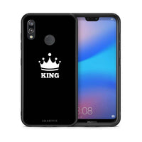 Thumbnail for Θήκη Huawei P20 Lite King Valentine από τη Smartfits με σχέδιο στο πίσω μέρος και μαύρο περίβλημα | Huawei P20 Lite King Valentine case with colorful back and black bezels