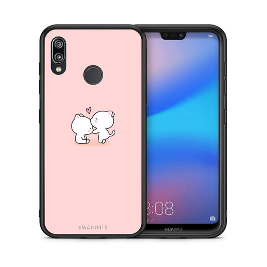 Θήκη Huawei P20 Lite Love Valentine από τη Smartfits με σχέδιο στο πίσω μέρος και μαύρο περίβλημα | Huawei P20 Lite Love Valentine case with colorful back and black bezels