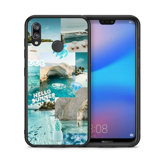 Θήκη Huawei P20 Lite Aesthetic Summer από τη Smartfits με σχέδιο στο πίσω μέρος και μαύρο περίβλημα | Huawei P20 Lite Aesthetic Summer case with colorful back and black bezels