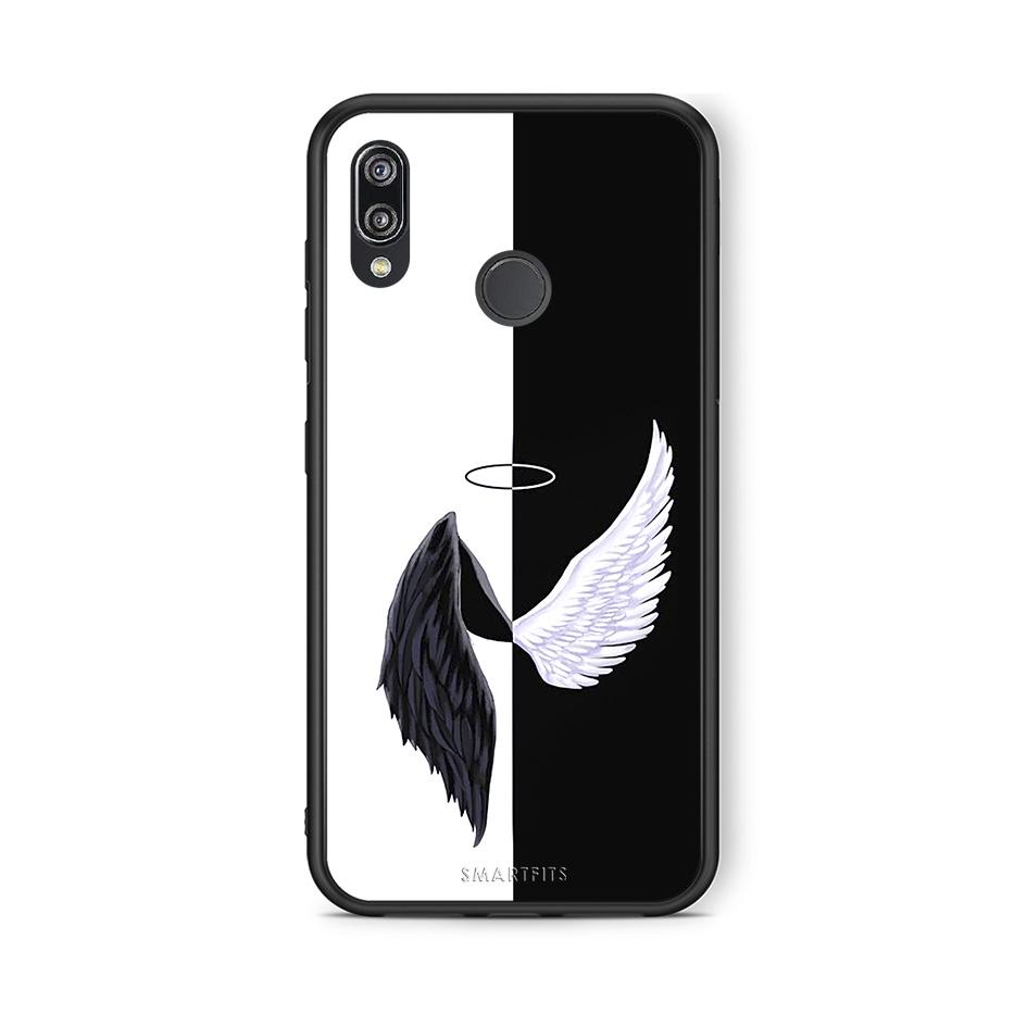 Huawei P20 Lite Angels Demons θήκη από τη Smartfits με σχέδιο στο πίσω μέρος και μαύρο περίβλημα | Smartphone case with colorful back and black bezels by Smartfits