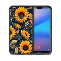 Thumbnail for Θήκη Huawei P20 Lite Autumn Sunflowers από τη Smartfits με σχέδιο στο πίσω μέρος και μαύρο περίβλημα | Huawei P20 Lite Autumn Sunflowers case with colorful back and black bezels