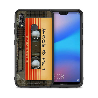 Θήκη Huawei P20 Lite Awesome Mix από τη Smartfits με σχέδιο στο πίσω μέρος και μαύρο περίβλημα | Huawei P20 Lite Awesome Mix case with colorful back and black bezels