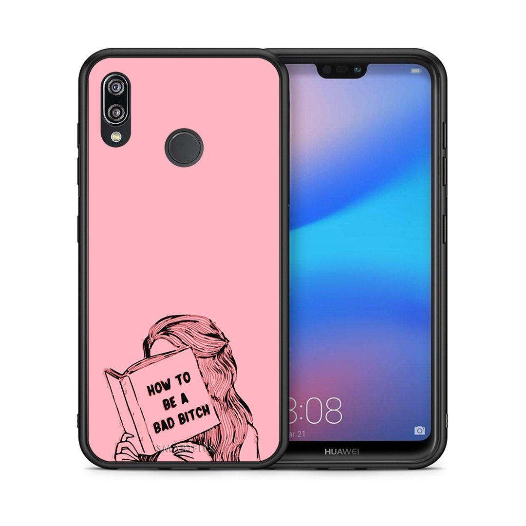 Θήκη Huawei P20 Lite Bad Bitch από τη Smartfits με σχέδιο στο πίσω μέρος και μαύρο περίβλημα | Huawei P20 Lite Bad Bitch case with colorful back and black bezels