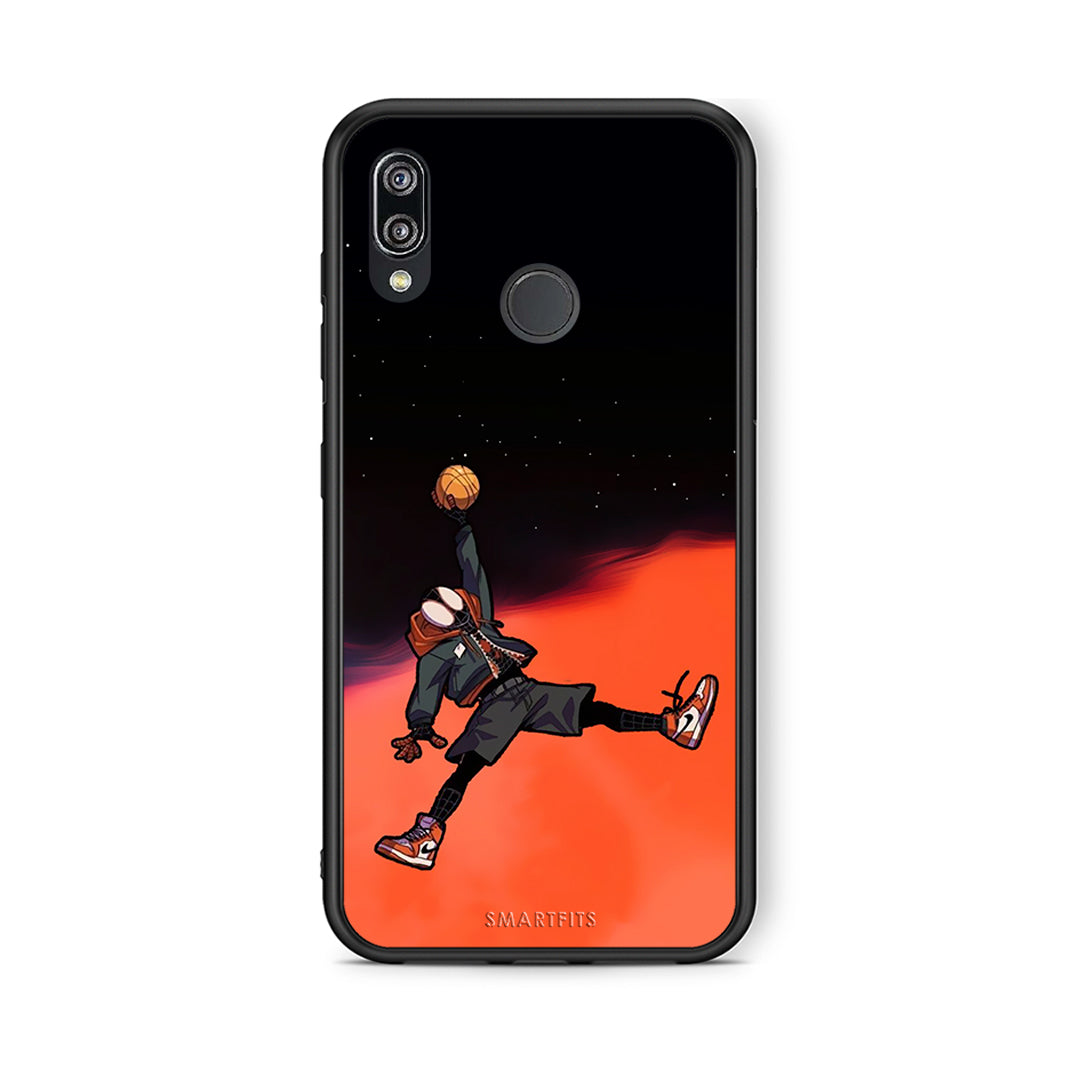 Huawei P20 Lite Basketball Hero θήκη από τη Smartfits με σχέδιο στο πίσω μέρος και μαύρο περίβλημα | Smartphone case with colorful back and black bezels by Smartfits