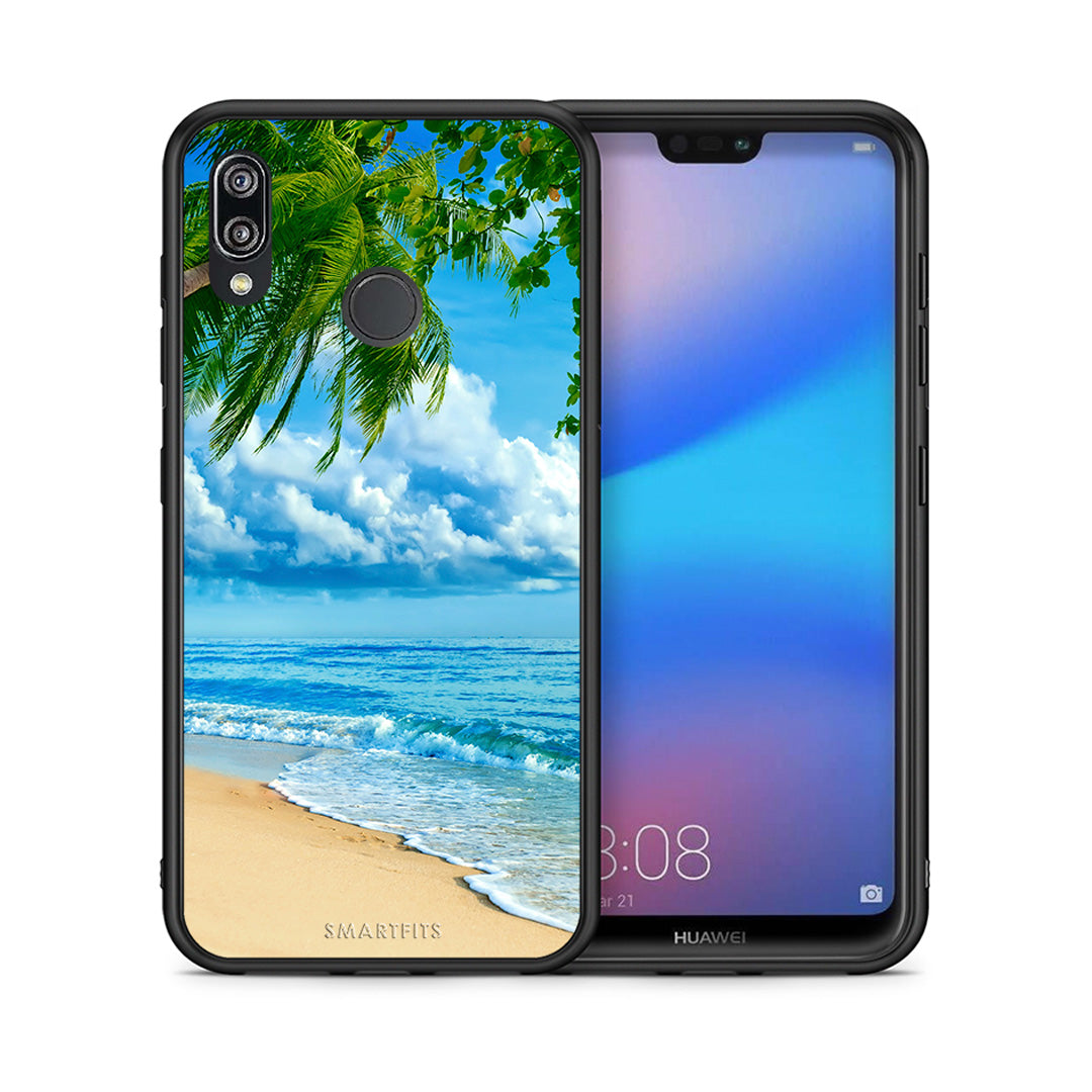 Θήκη Huawei P20 Lite Beautiful Beach από τη Smartfits με σχέδιο στο πίσω μέρος και μαύρο περίβλημα | Huawei P20 Lite Beautiful Beach case with colorful back and black bezels