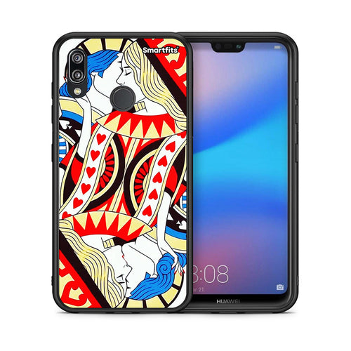 Θήκη Huawei P20 Lite Card Love από τη Smartfits με σχέδιο στο πίσω μέρος και μαύρο περίβλημα | Huawei P20 Lite Card Love case with colorful back and black bezels