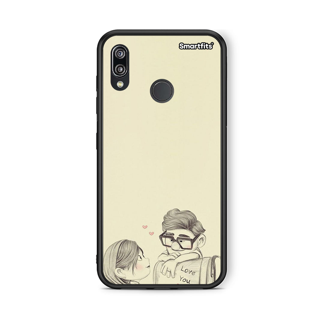 Huawei P20 Lite Carl And Ellie θήκη από τη Smartfits με σχέδιο στο πίσω μέρος και μαύρο περίβλημα | Smartphone case with colorful back and black bezels by Smartfits