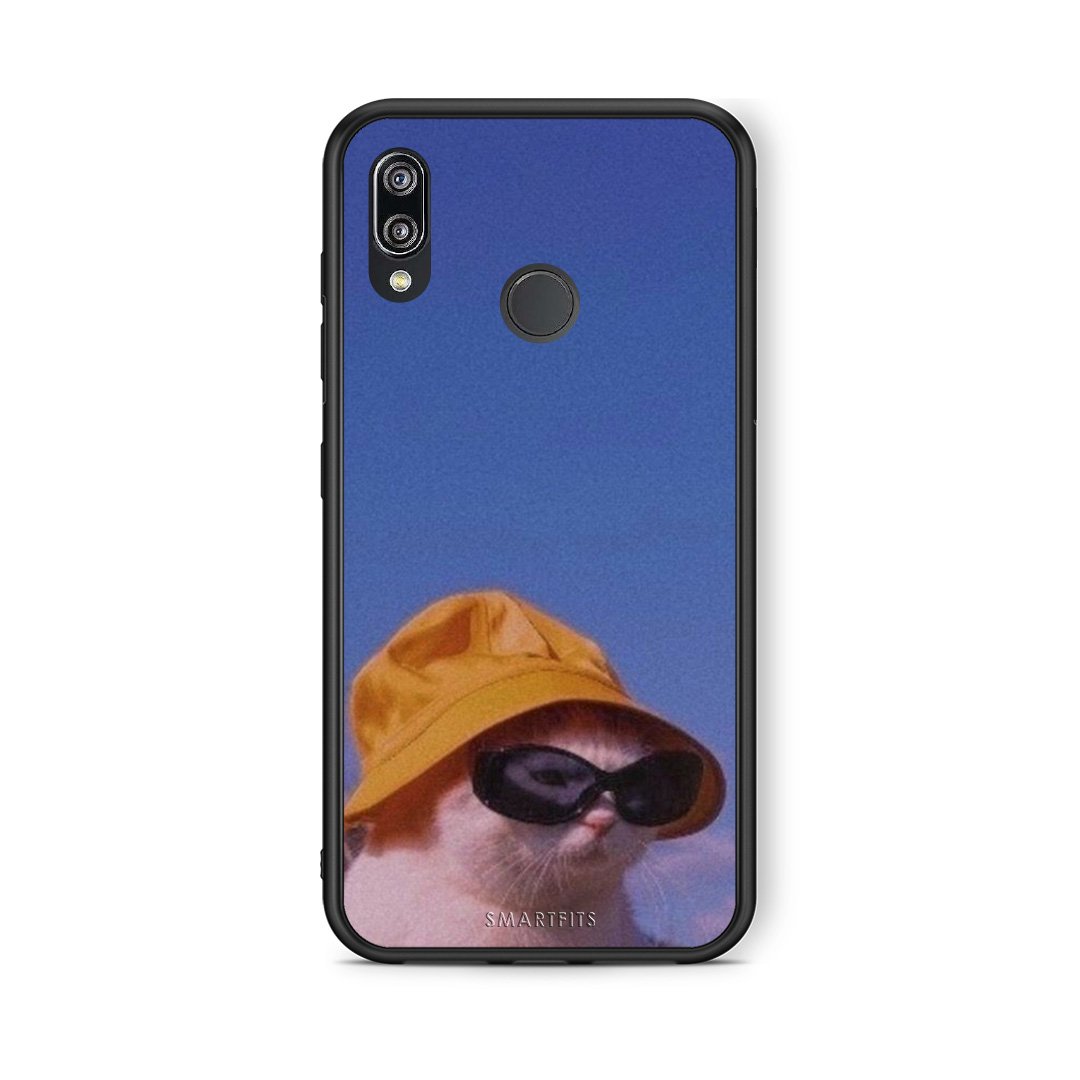 Huawei P20 Lite Cat Diva θήκη από τη Smartfits με σχέδιο στο πίσω μέρος και μαύρο περίβλημα | Smartphone case with colorful back and black bezels by Smartfits