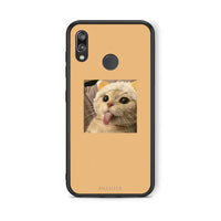 Thumbnail for Huawei P20 Lite Cat Tongue θήκη από τη Smartfits με σχέδιο στο πίσω μέρος και μαύρο περίβλημα | Smartphone case with colorful back and black bezels by Smartfits