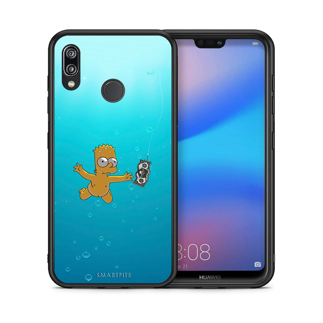 Θήκη Huawei P20 Lite Chasing Money από τη Smartfits με σχέδιο στο πίσω μέρος και μαύρο περίβλημα | Huawei P20 Lite Chasing Money case with colorful back and black bezels