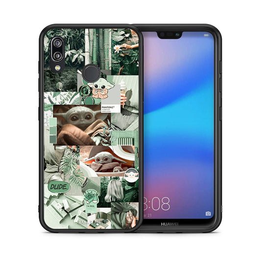 Θήκη Αγίου Βαλεντίνου Huawei P20 Lite Collage Dude από τη Smartfits με σχέδιο στο πίσω μέρος και μαύρο περίβλημα | Huawei P20 Lite Collage Dude case with colorful back and black bezels