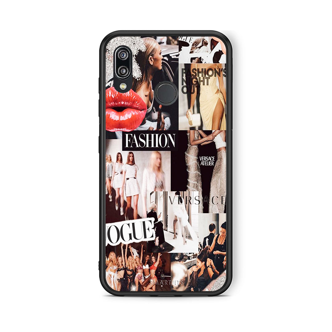Huawei P20 Lite Collage Fashion Θήκη Αγίου Βαλεντίνου από τη Smartfits με σχέδιο στο πίσω μέρος και μαύρο περίβλημα | Smartphone case with colorful back and black bezels by Smartfits