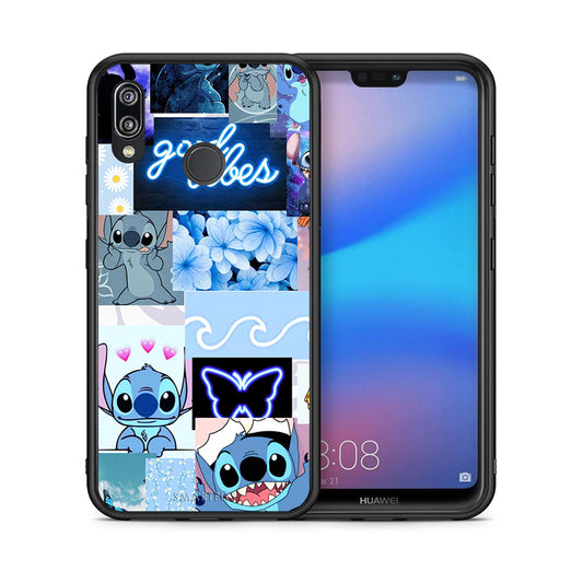 Θήκη Αγίου Βαλεντίνου Huawei P20 Lite Collage Good Vibes από τη Smartfits με σχέδιο στο πίσω μέρος και μαύρο περίβλημα | Huawei P20 Lite Collage Good Vibes case with colorful back and black bezels